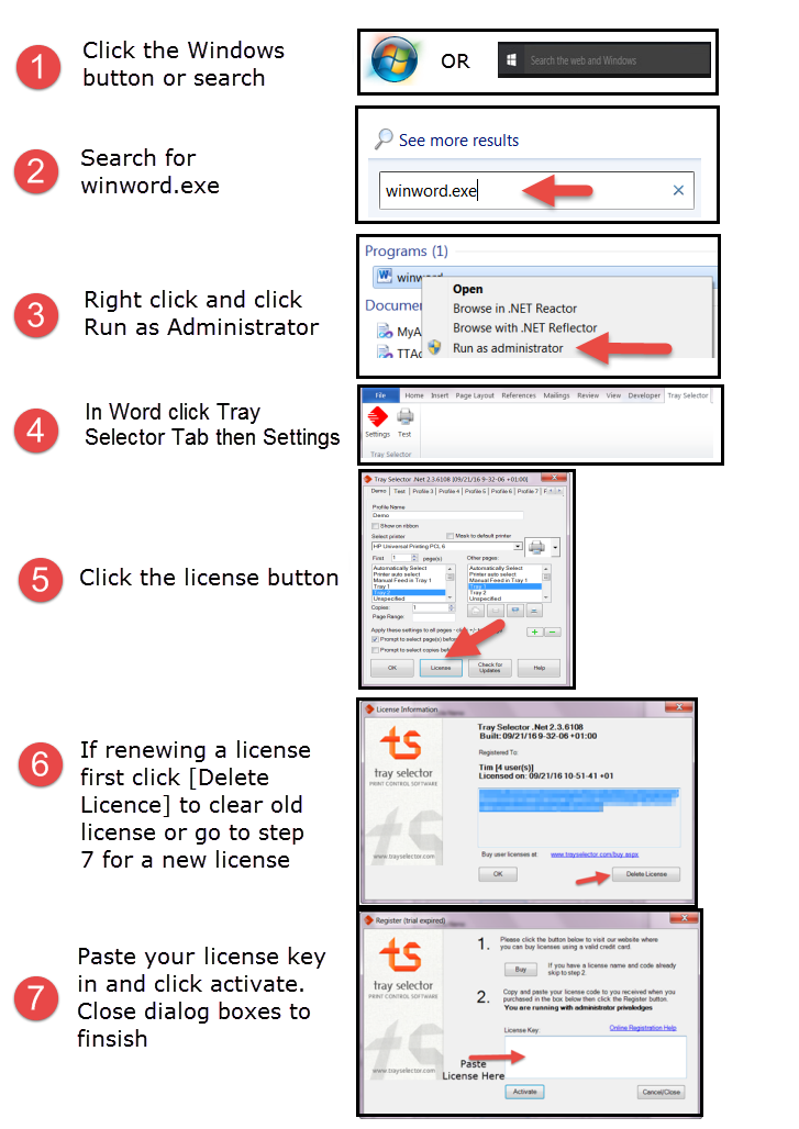 Registro de Licencia